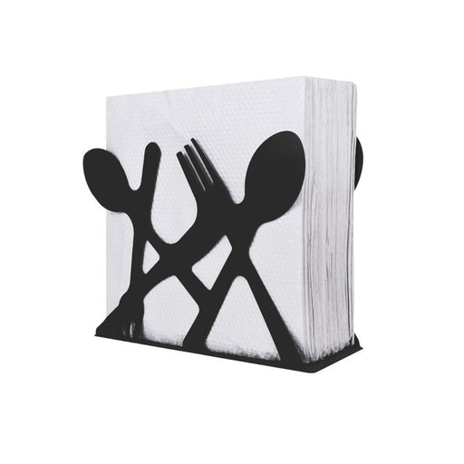 Metal Napkin Holder with Tissue Paper for Table/black /One Pc
