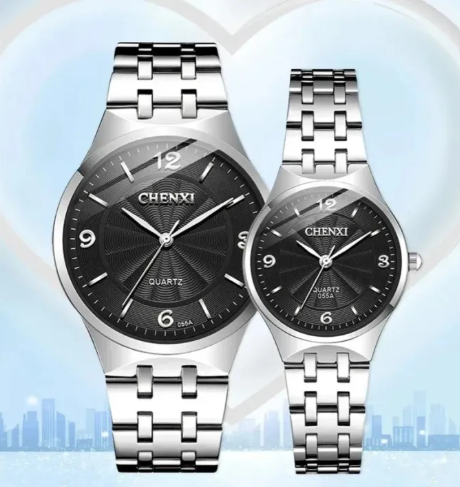 BAISHENG Brand Couple Quartz Watch Thin Waterproof Simple Men & Women Wristwatch Fashion Lover