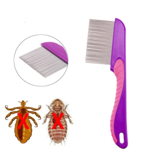 Lice Comb with Long Metal Teeth for Hair and Head