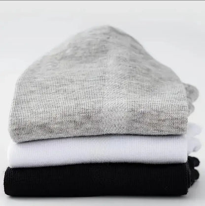 3 Pairs Unisex Casual Plain Color Boat Socks Thin Breathable Comfy Sweat-Absorbing Low Cut Socks
