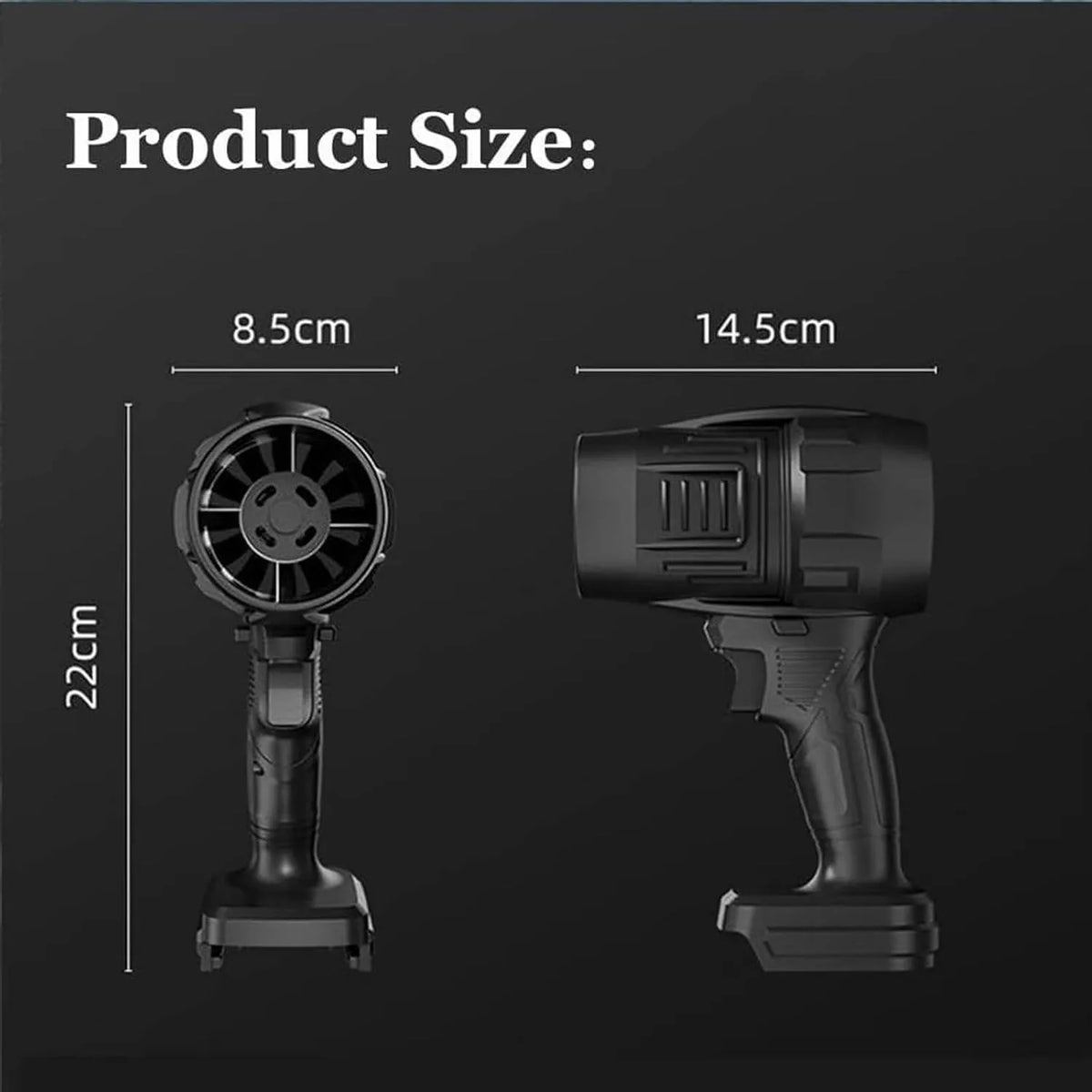 Handheld Electric Turbo Car Dryer Blower: 150,000 RPM Cordless Air Duster for Car Washing & Drying