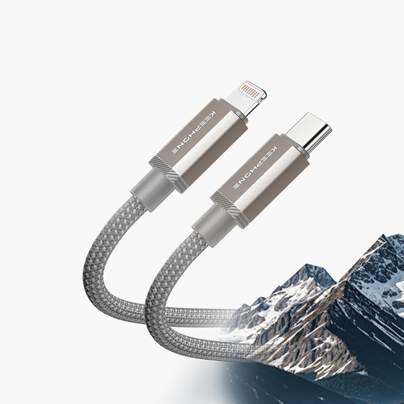 KEEPHONE Flash 27W Fast Charging Cable Type-C to Lightning Cable | Military-Grade Durability - 1.2M