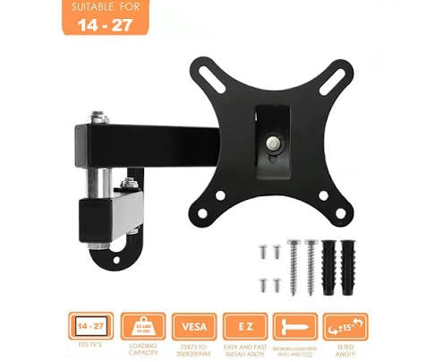 TV /Monitor Wall Mount Bracket 14-27 Inch 180 Degrees Tilt Swivel & Rotation Adjustable Stand 14"-27