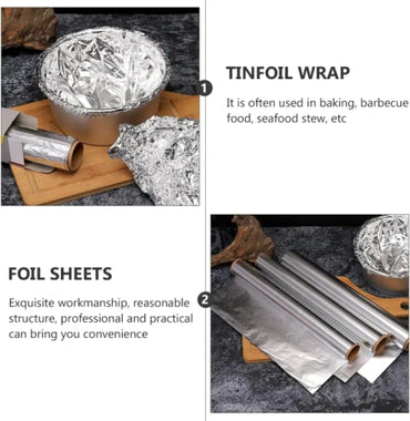 Aluminum Foil Sheets 30Cm X 5M Non Stick Household Aluminum Foil Roll Kitchen Wrap