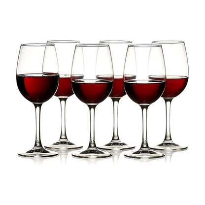 6 Pcs Wine Glasses Set Crystal Clear Premium Glasses - 330ML