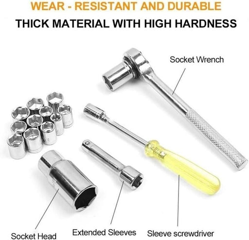 40Pc Spanner Socket Set Wrench Set Tool Kit