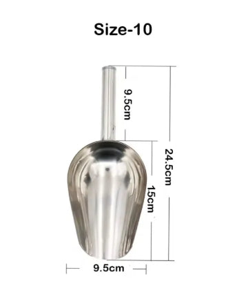 Stainless Steel Food Scoop & Metal Funnel