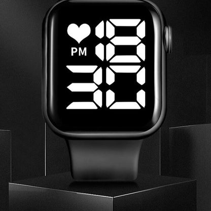 Fashionable Luxury Silicone Band LED Digital Sports Belt Band Watch for Smart Men Boys Gents Ladies