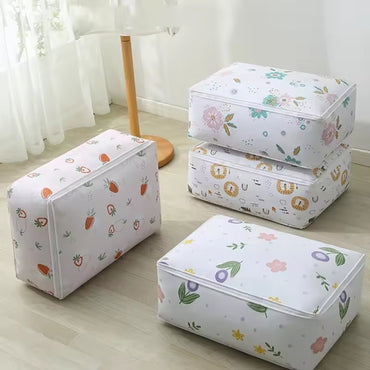 Premium PEVA Zip Storage Bag 60×40×25Cm – Waterproof Clothes & Quilt Organizer