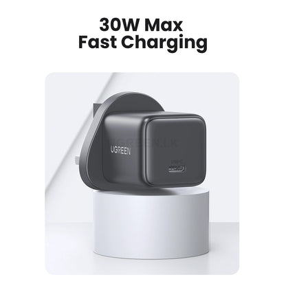 UGREEN 30W  Type-C GaN Fast Charger UK with Type-C Cable – X513 – 75958