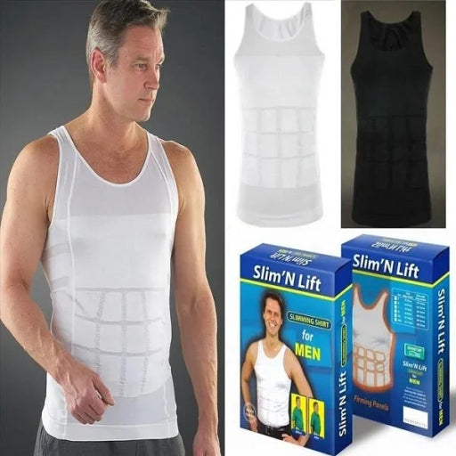 Slim N Lift Men’s Body Shaper Vest, Waist Control Shirt for a Sculpted Look & Everyday Wear