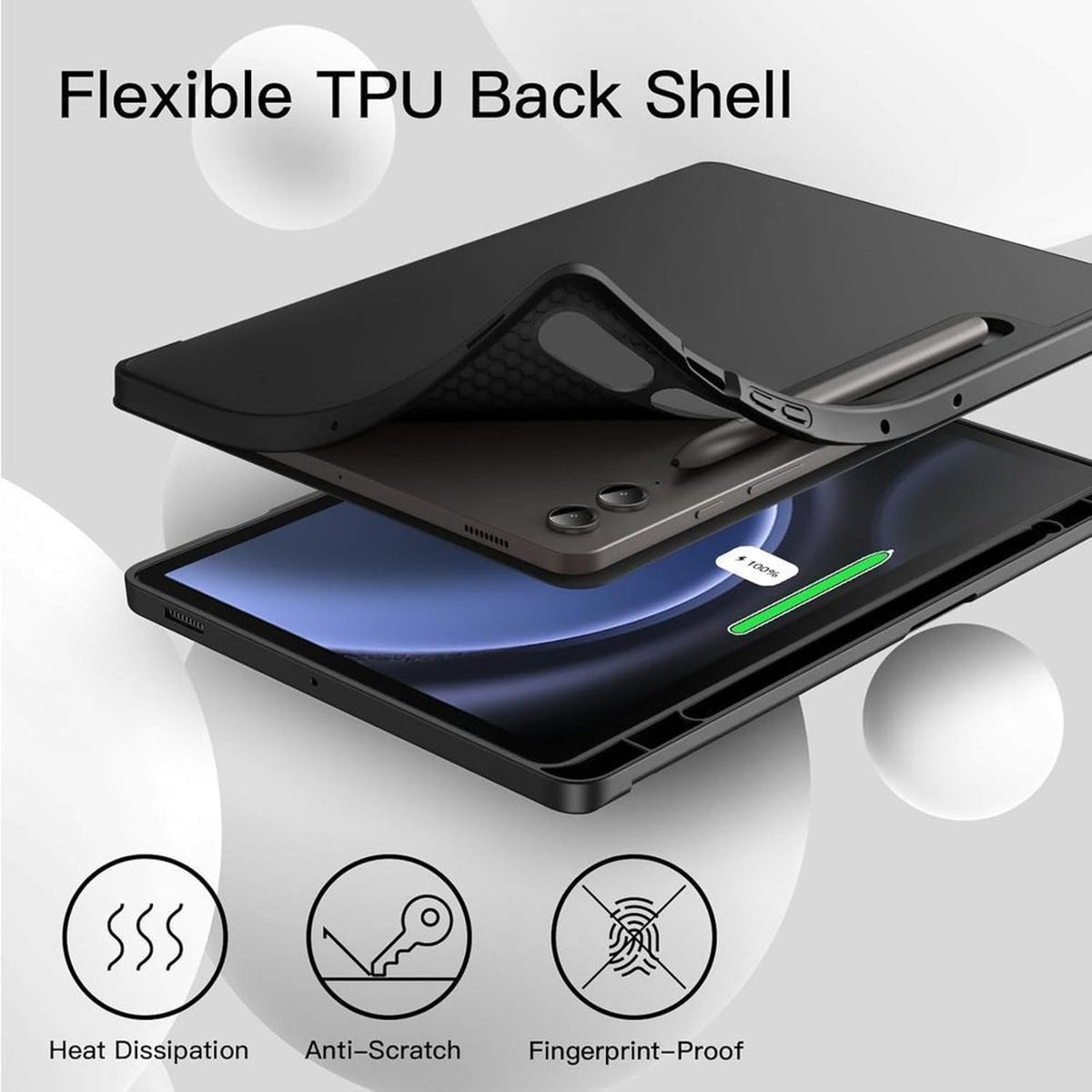 Tri-Fold Smart Protective Case For Samsung Galaxy Tab S10 Plus