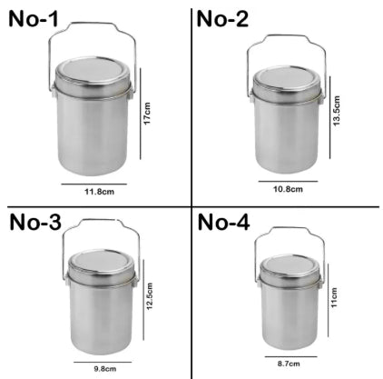 Stainless Steel Tiffin Carrier Lunch Box-1Pc/4pcs