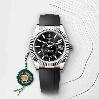 ROLEXX Sky Dweller Watch Silver Gold