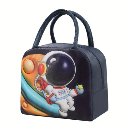 Portable Lunch Box Bag Cute Bento Pack Insulated with 3D Pattern