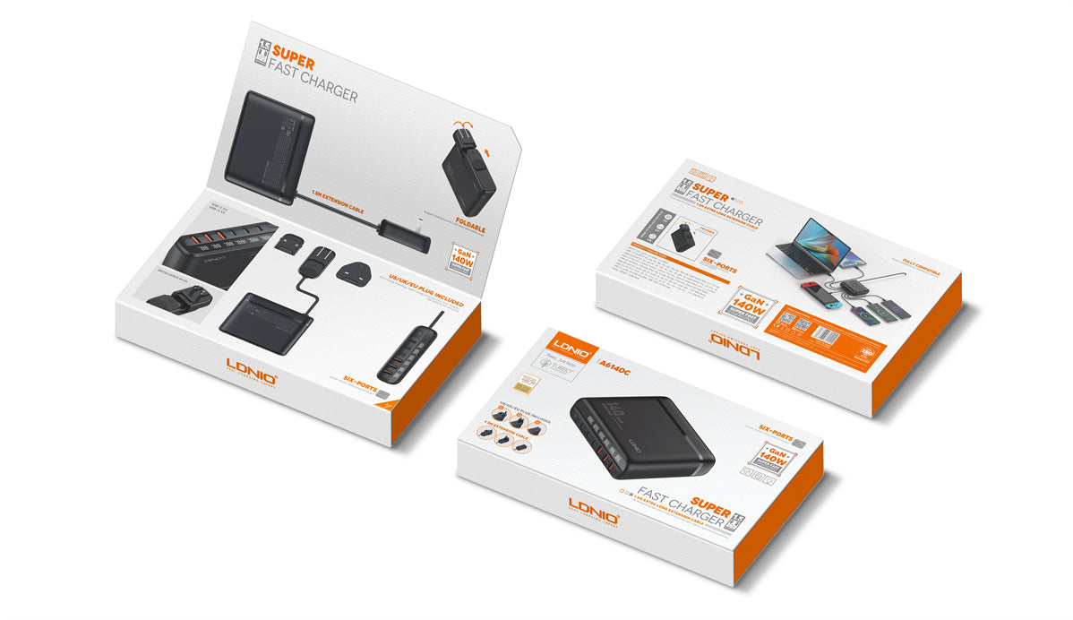 LDNIO 140W GaN Super Fast Desktop Charger-  A6140C