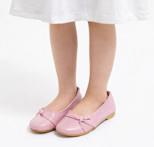 Girls Patent Bow Flat Shoes