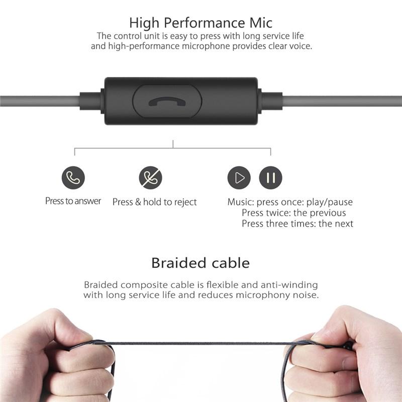 ROCK Mula Stereo In Ear Headset Earphone for Android