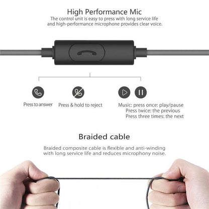 ROCK Mula Stereo In Ear Headset Earphone for Android
