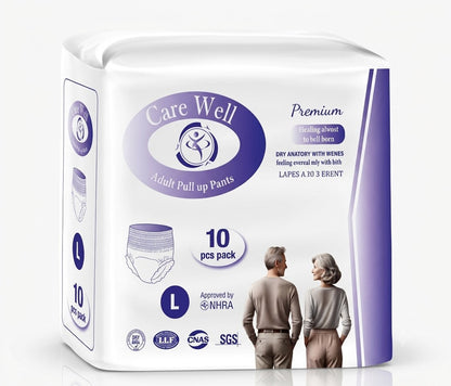 Carewell | Adult Pants | Diapers | Large 10 Pieces