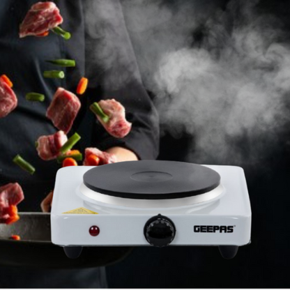 Geepas 1000W Single Hot Plate - Flexible & Precise Table Top Cooking - GHP32013