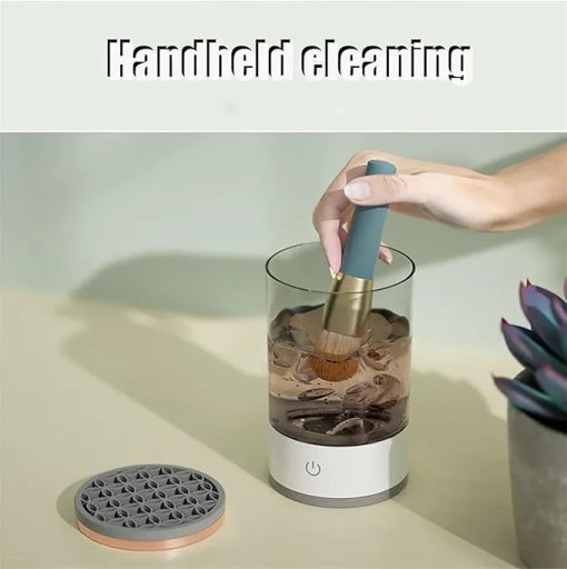 Portable USB Electric Makeup Brush Cleaner – Automatic Washing & Drying Machine for Various Brush