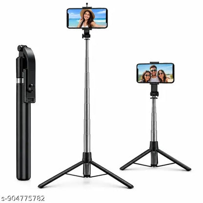 R1L Wireless Remote Selfie Stick with Tripod Stand Extendable Upto 170 Cm
