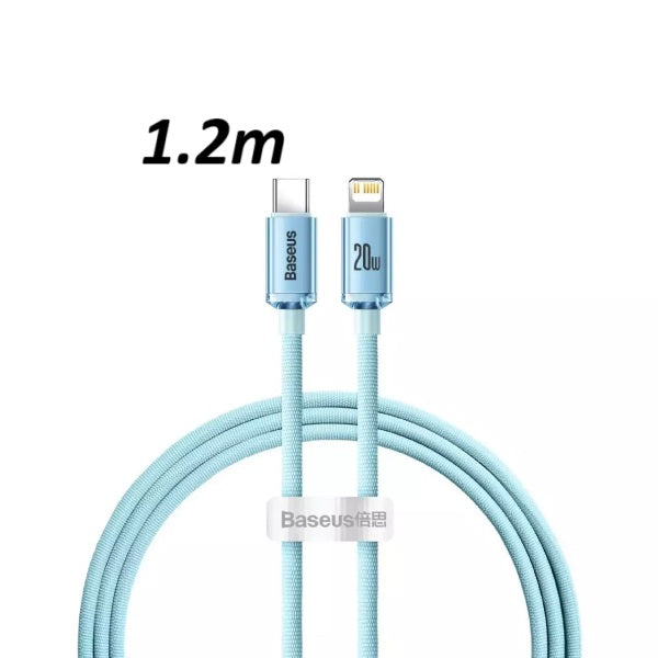 Baseus Crystal Shine 20W Fast Charging & Data Cable USB Type C to Lightning 20W