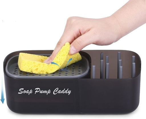 3 In 1 Kitchen Sink Caddy Set, Multifunctional Kitchen Dish Soap Dispenser