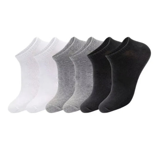 3 Pairs Unisex Low-Cut Ankle Socks – Breathable, Sweat-Absorbing & Comfortable Casual Socks