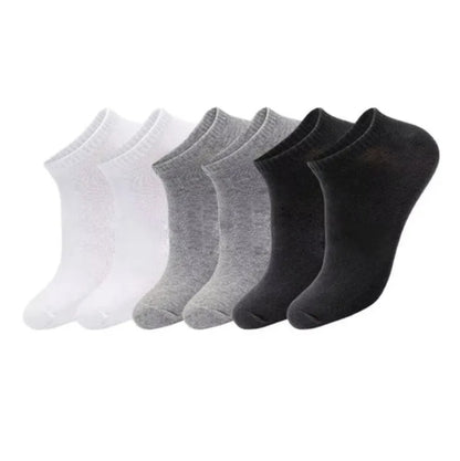 3 Pairs Unisex Low-Cut Ankle Socks – Breathable, Sweat-Absorbing & Comfortable Casual Socks