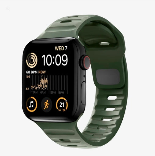 Apple Watch Silicone Sport Band 38/40/41Mm & 42/44/45/49Mm â€“ Soft Replacement Strap