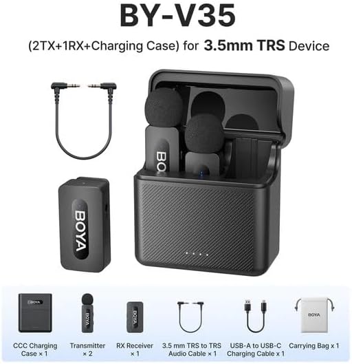 BOYA BY-V35 Dual Digital Wireless Lavalier Microphone