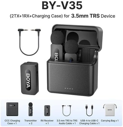 BOYA BY-V35 Dual Digital Wireless Lavalier Microphone