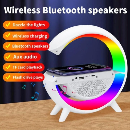 RGB LED Night Light Smart Speaker Wireless Charger Bedside Decorative Desk Lamp Pickup Lamp