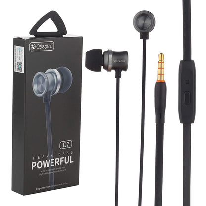 Celebrat D7 Heavy Bass Stereo Music Earphone