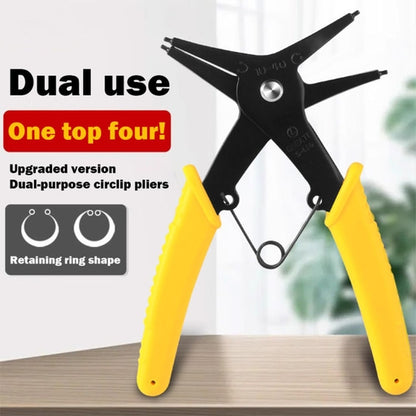 2 In 1 Circlip Pliers 7Inch Rings Snap Inside and Outside Brace