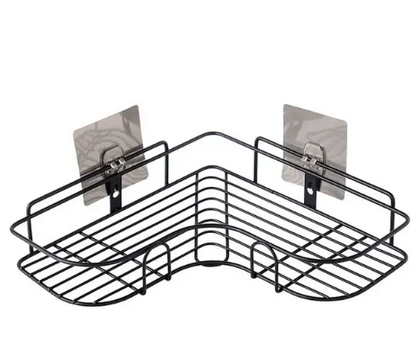 Bathroom Kitchen Tripod Adhesive Corner Shower Caddy Wall Hanging Bath Organizer