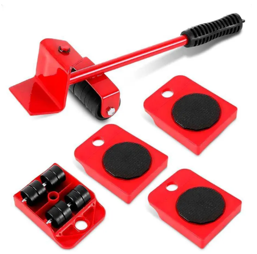 Heavy-Duty Furniture Mover & Roller Transport Set: Lifter Tool Kit with 360° Moving Wheels