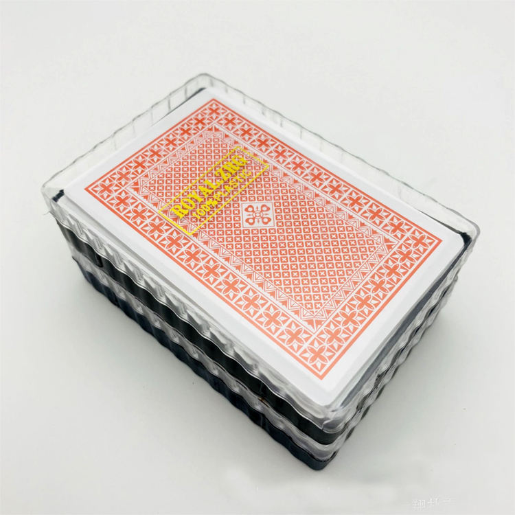 Personalized Waterproof Plastic Playing Cards – Royal Poker Deck with Clear PVC Case