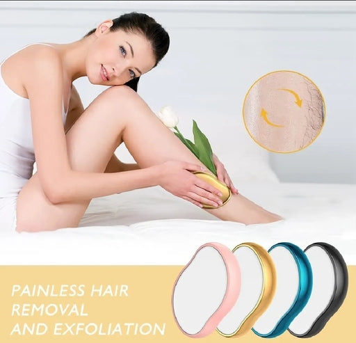 Crystal Hair Eraser, Reusable Body Hair Removal Tool, Painless Physical Epilator for Smooth Skin
