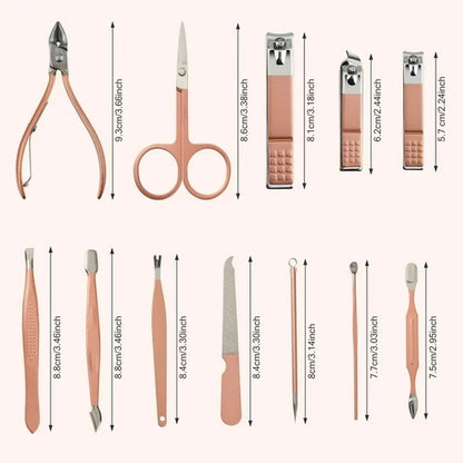 Nail Clipper Set - Manicure Pedicure Kit - Stainless Steel Beauty Tool Kit