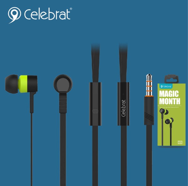 Celebrat D2 Stereo Bass Earphones