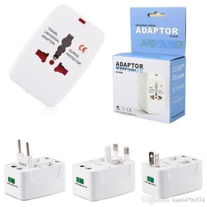 All in One Universal International Plug Adapter World Travel AC Power Charger Adaptor with AU US UK