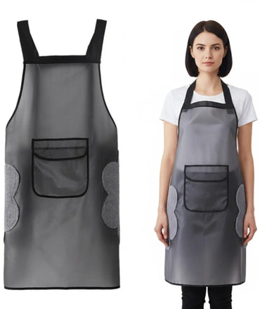 Chef Apron Cooking Apron Waterproof Oil Proof Apron for Chef Salon Men Women Random Clrs