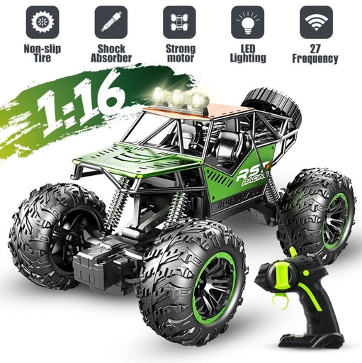 Kids RC Toy - Remote Control Truck with off Road Tires LED Lights RC Drift Cars