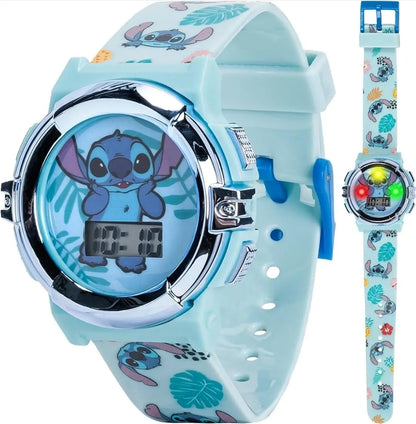 Disney Lilo and Stitch Kids Digital Wrist Watch with Multicolor Strap
