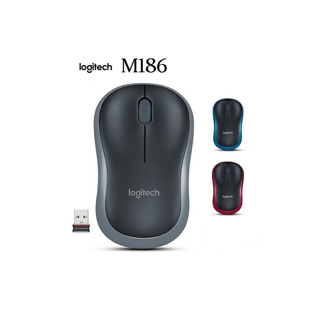 LOGITECH M186 Wireless Mouse with USB Receiver