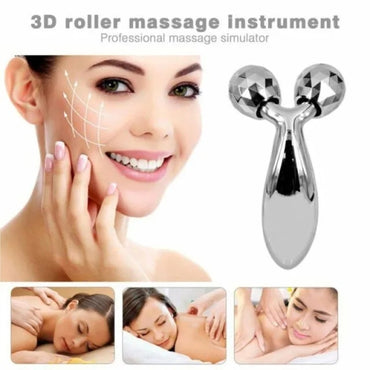 3D Solar Energy Massage Roller Microcurrent Body Face Massager