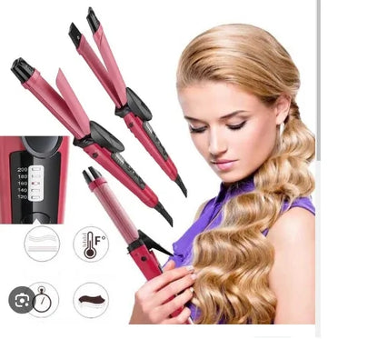 Nova NHC-2009 2-in-1 Hair Straightener & Curler for Women – Easy Hair Styling Tool for Straight Hair